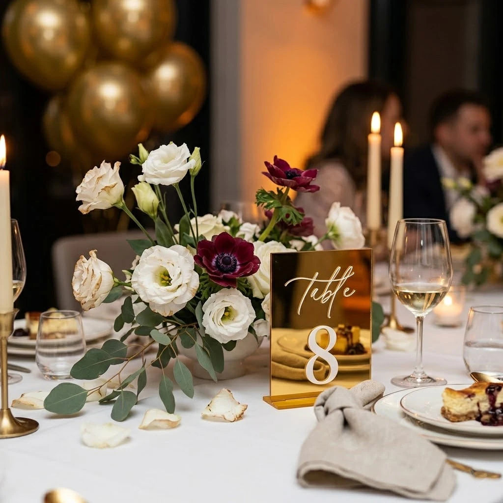Gold Acrylic Table Numbers