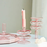 Pink Wedding Table Centerpieces Candle Holder Wedding Decoration Flower Vase Home Decoration Accessories Vases Room Decor