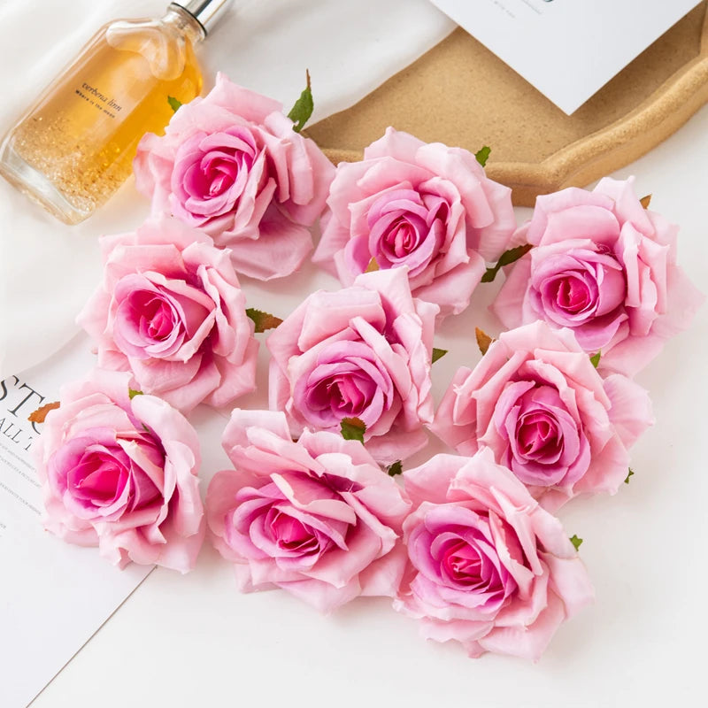 Silk Rose Heads