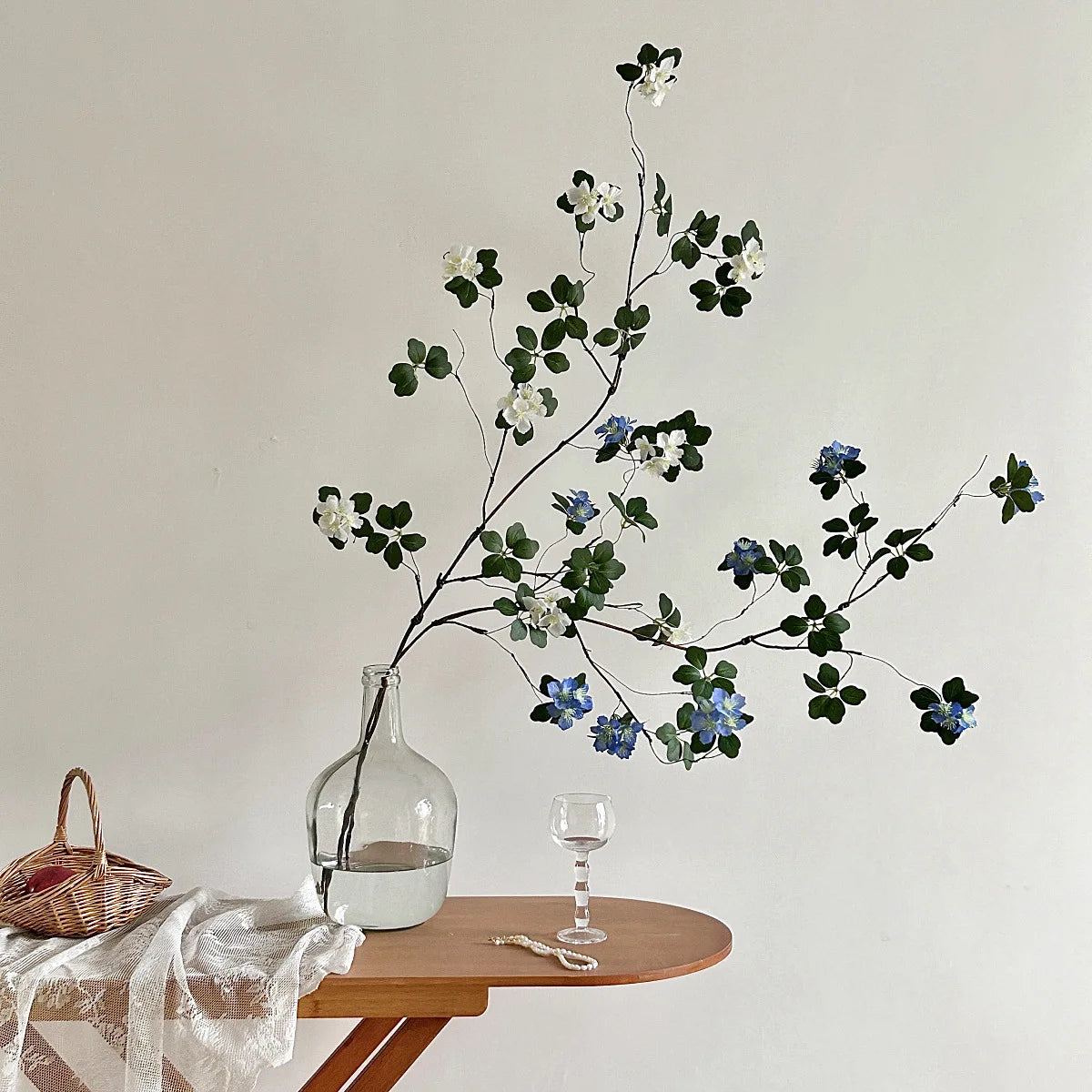 Apricot Blossom Vine Decor Stem