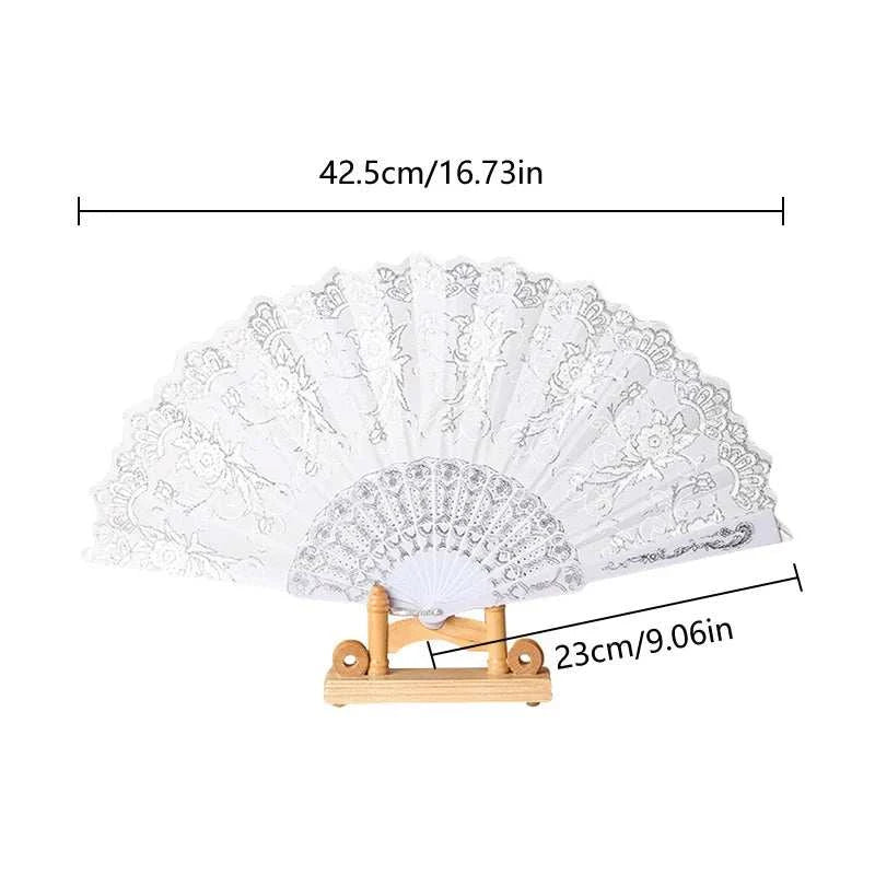 Fashion Wedding White Folding Fan Wedding Cosplay Party Home Decorativ
