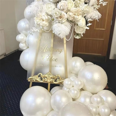 50/100Pcs Pearl White Balloons for Wedding 5/10/12inch Pearlized White Latex Ballon Engagement Wedding Decor