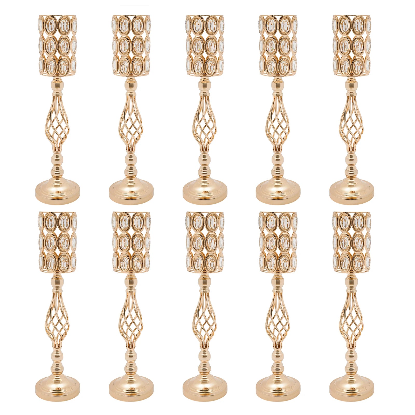 Elegant Wedding Flower Vases, 10-Piece Set