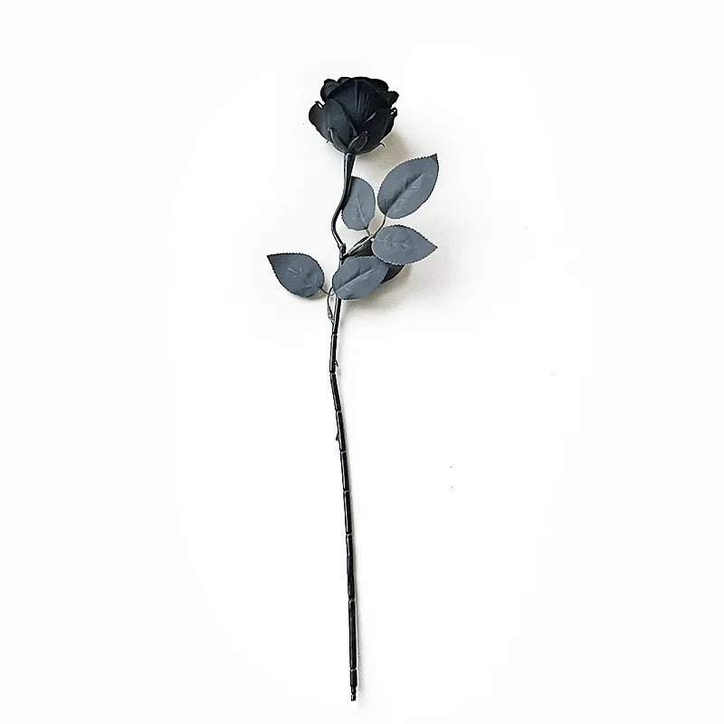 Dark Gothic Black Rose Branch