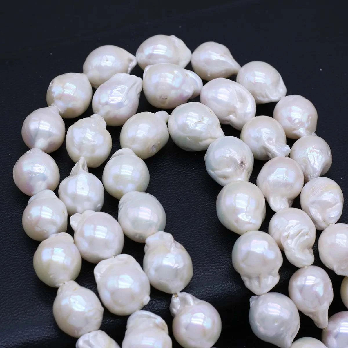 Natural Baroque Pearls Big Bead White Freshwater Pearls Loose Beaded f