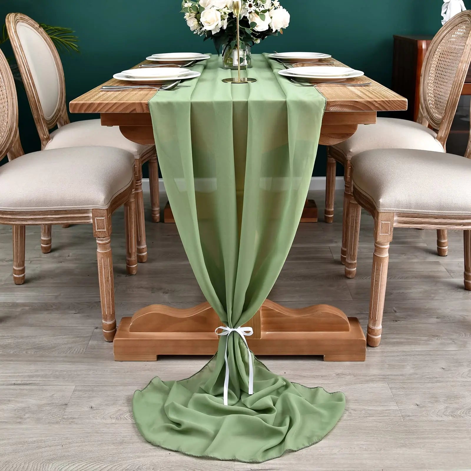 Soft Chiffon Table Runner Elegant Party Decor