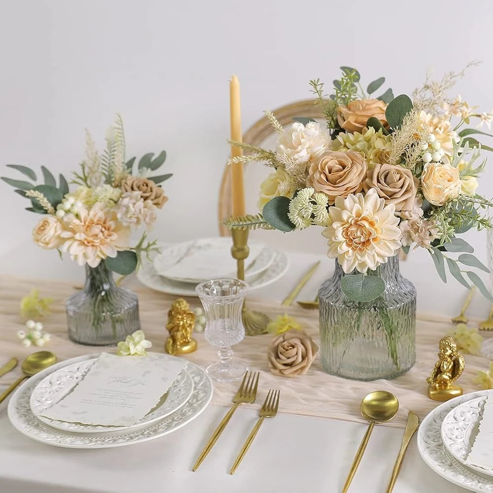 Neutral Toned Floral Arrangement Set