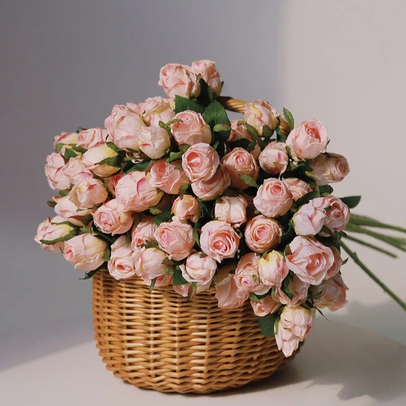 Vintage Silk Rose Decorative Bouquet