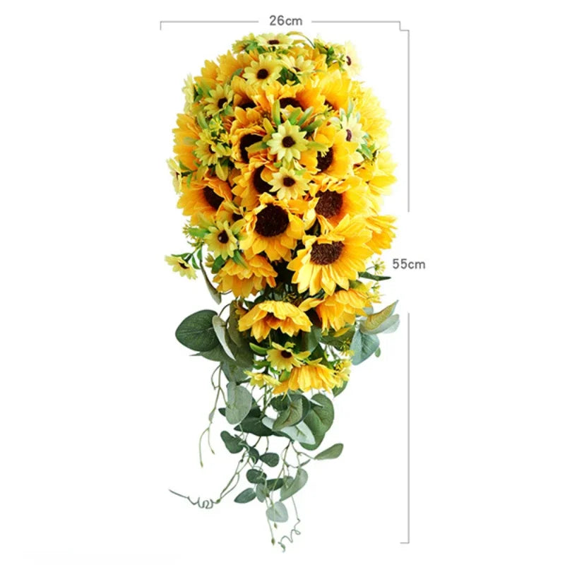 Champagne Waterfall Bridal Bouquet