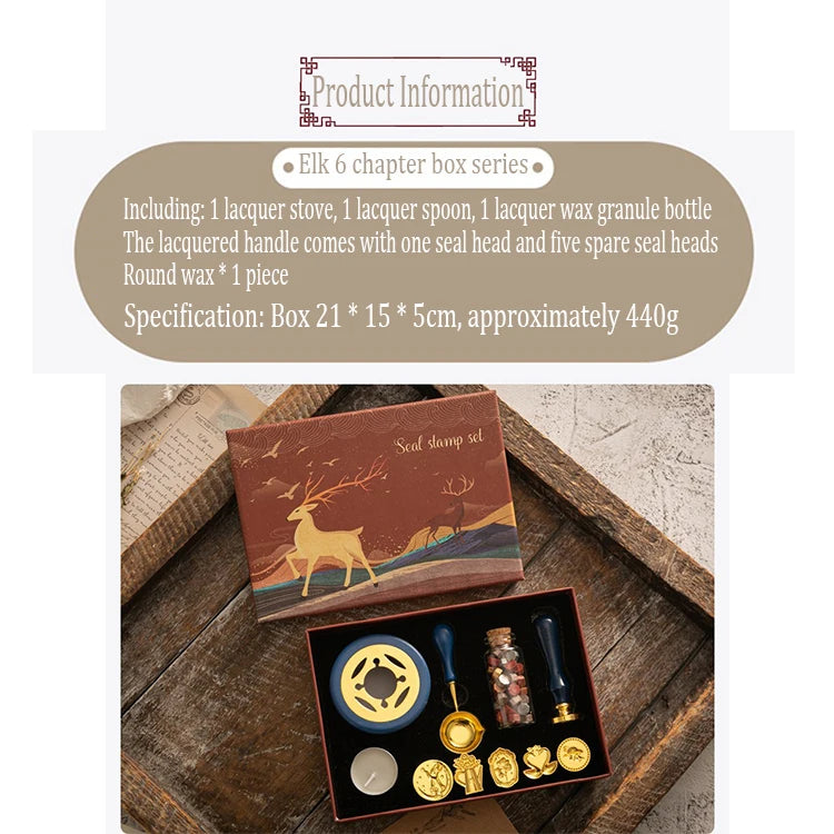 Vintage Wax Seal Stamp Kit With Sealing Wax