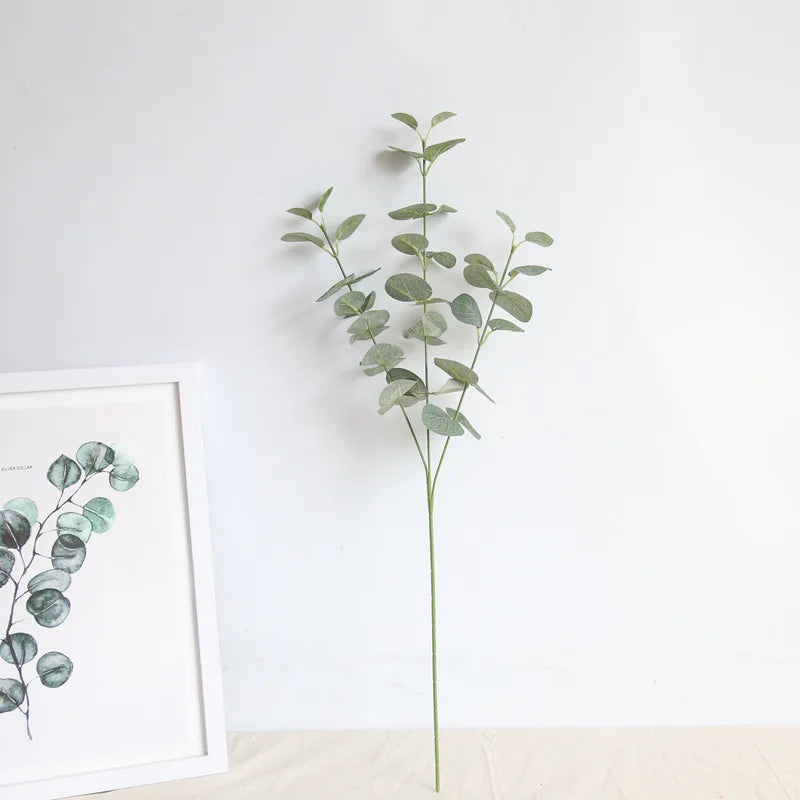 Faux Eucalyptus Leaves Decorative Stem