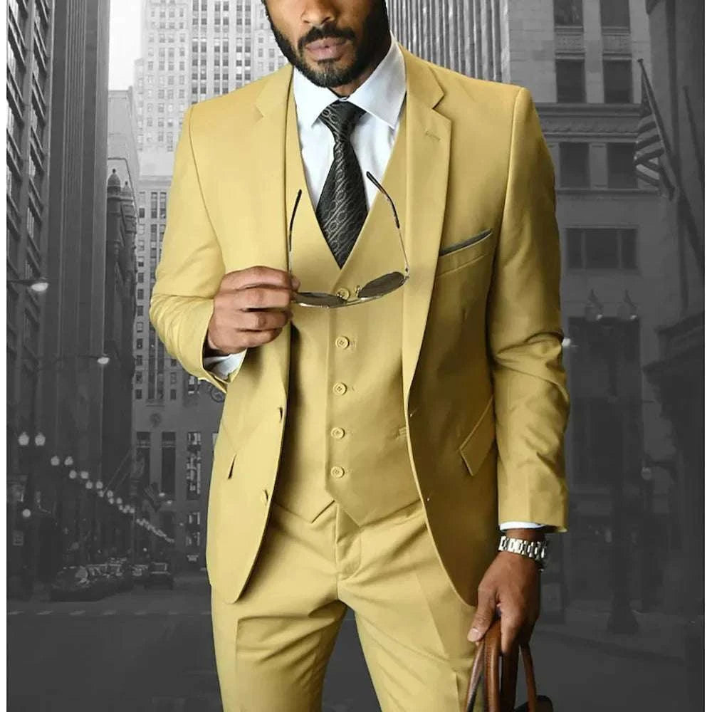 Custom Made Groomsmen Black Groom Tuxedos Mandarin Lapel Best Man Groo