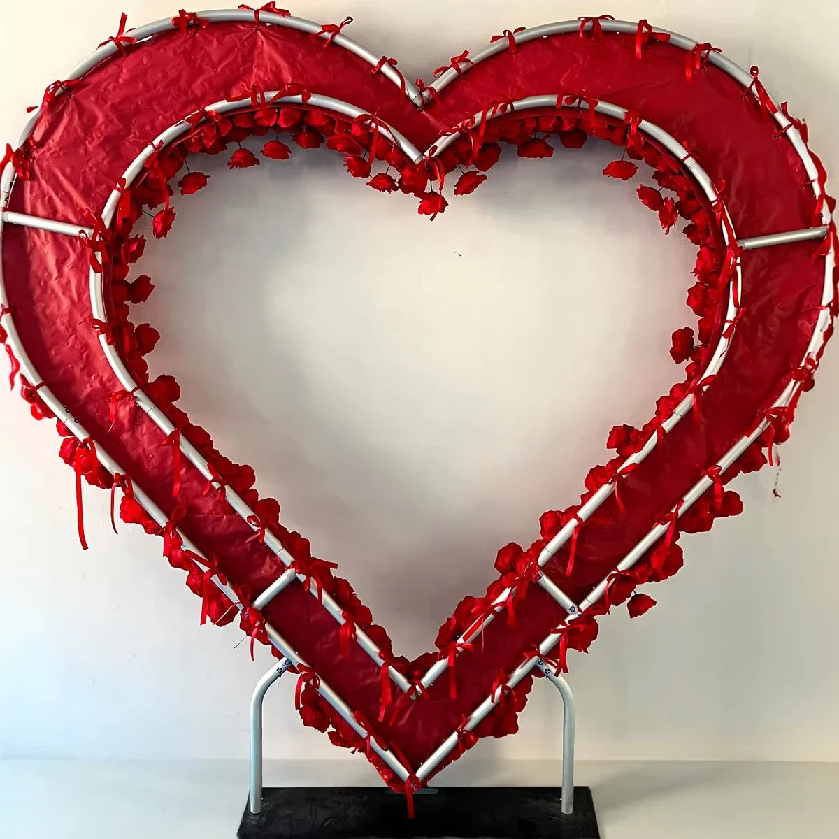 Heart Shaped Premium Rose Flower Arch Backdrop