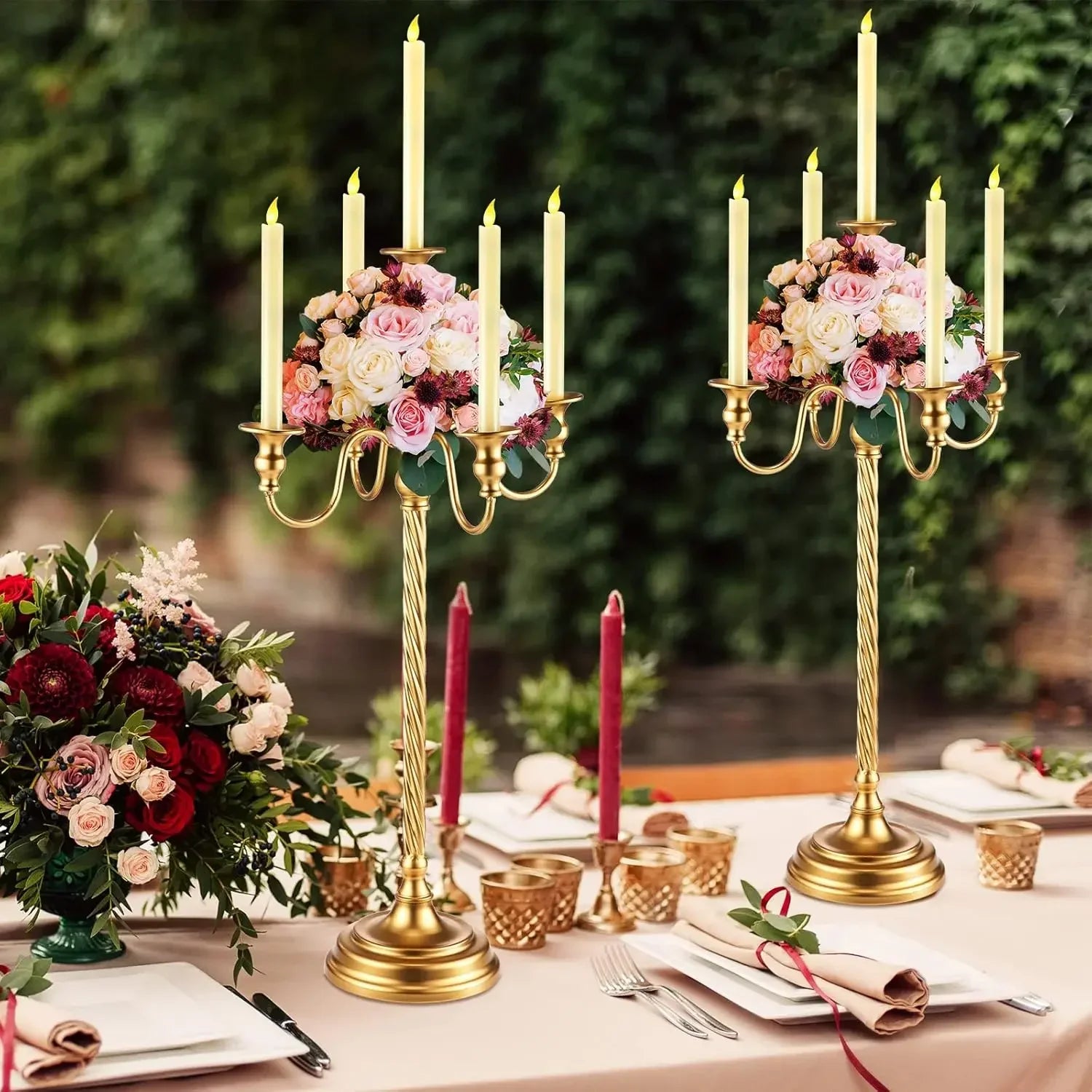 6 Piece Gold Candelabra Set