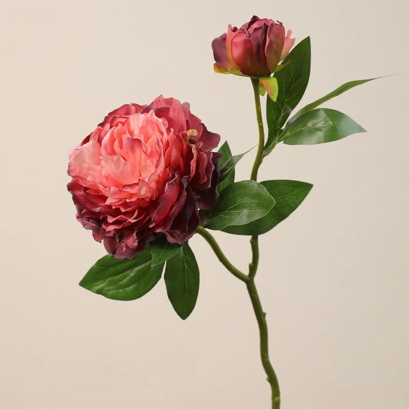 19in Artificial Peony Flower Stem