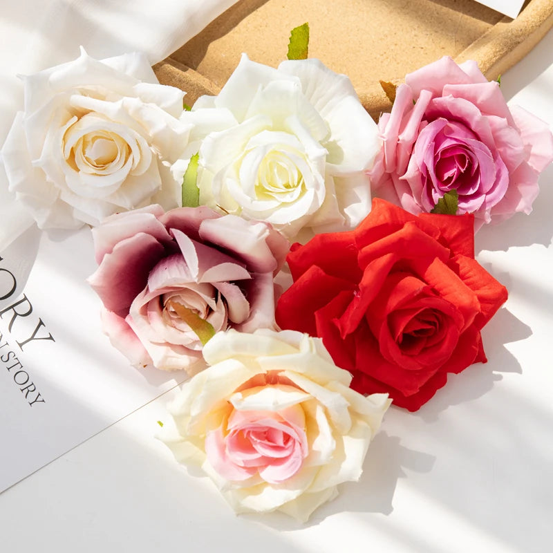 Silk Rose Heads