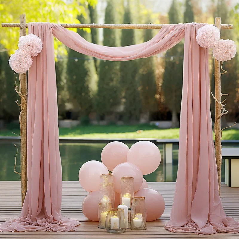 Sheer Chiffon Wedding Arch Draping Backdrop Fabric