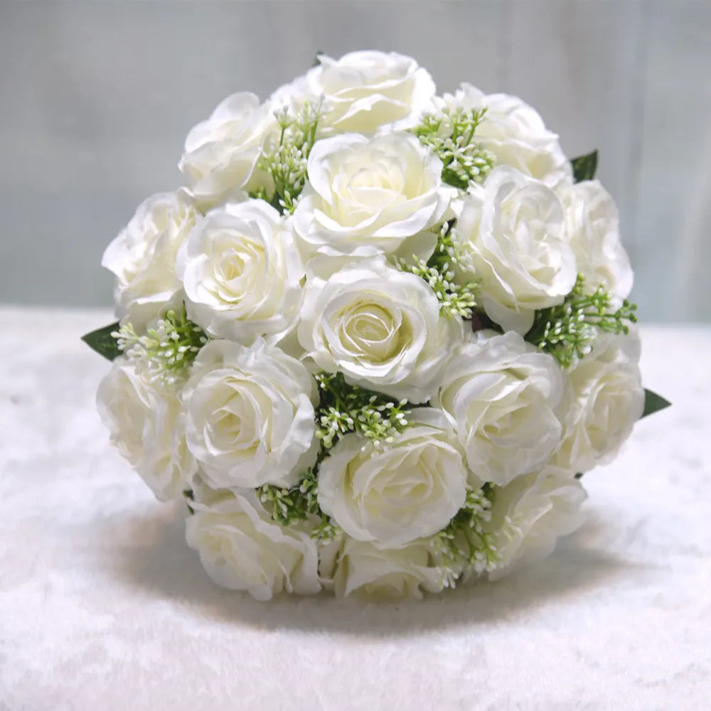 Rose Bouquet - Bridal Toss or Flower Girl Bouquet