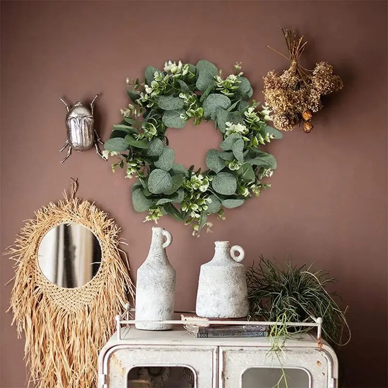 Artificial Eucalyptus Leaf Wreath