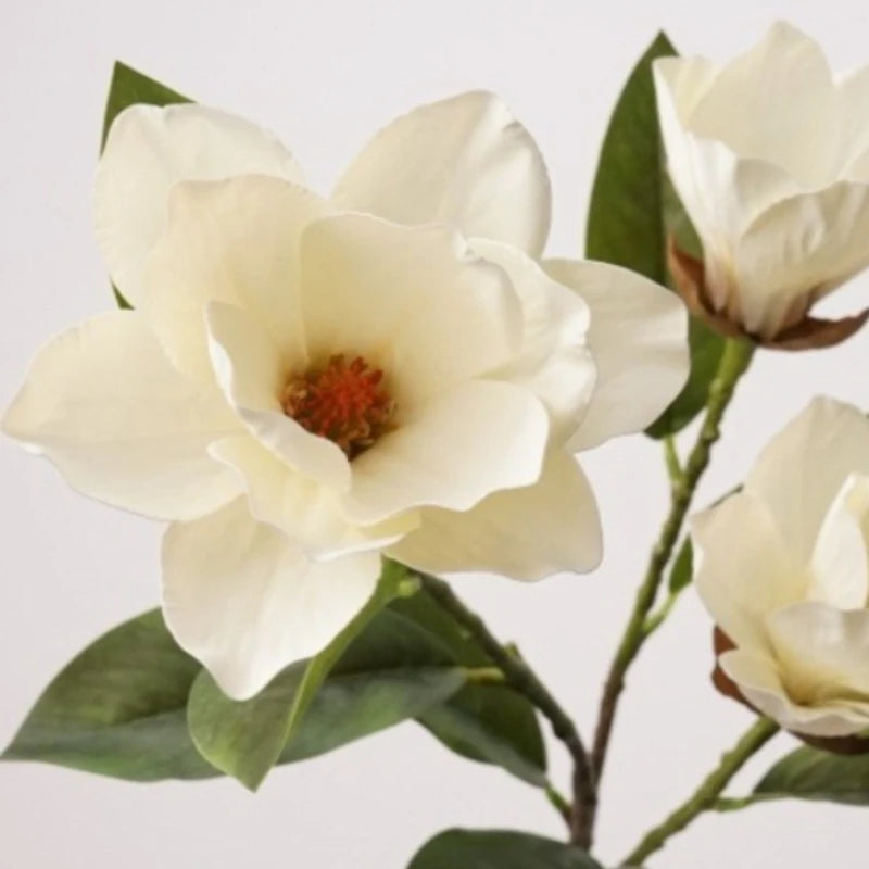 Faux Magnolia Bellflower Decorative Stem