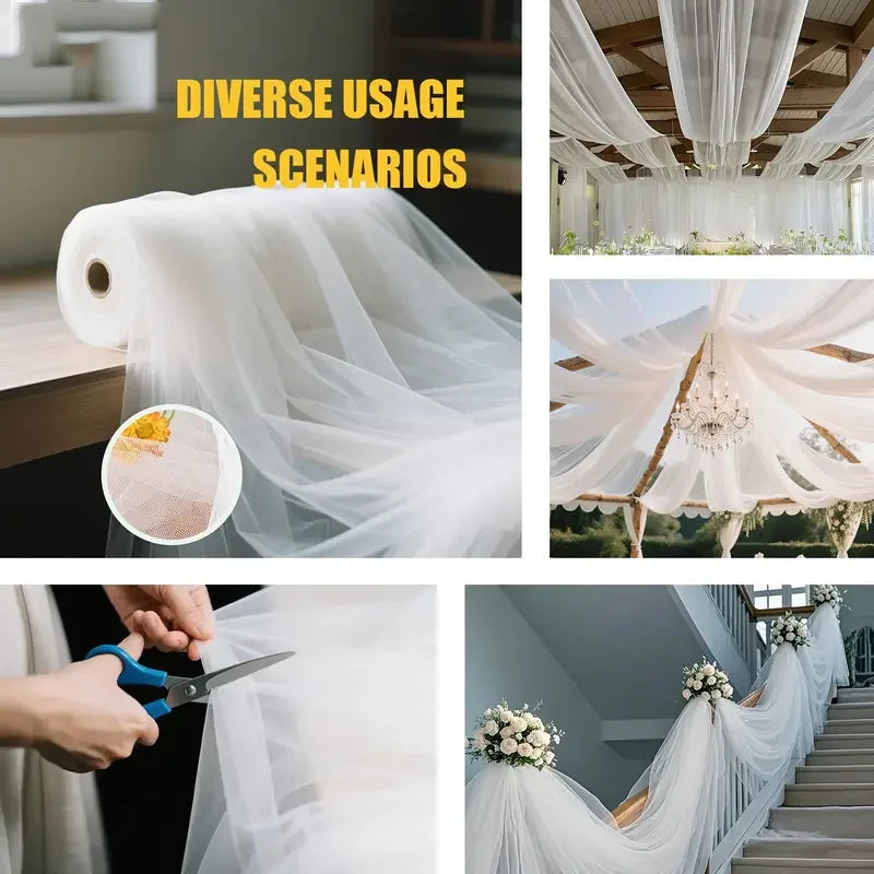 Soft Mesh Tulle Fabric for Event Decoration
