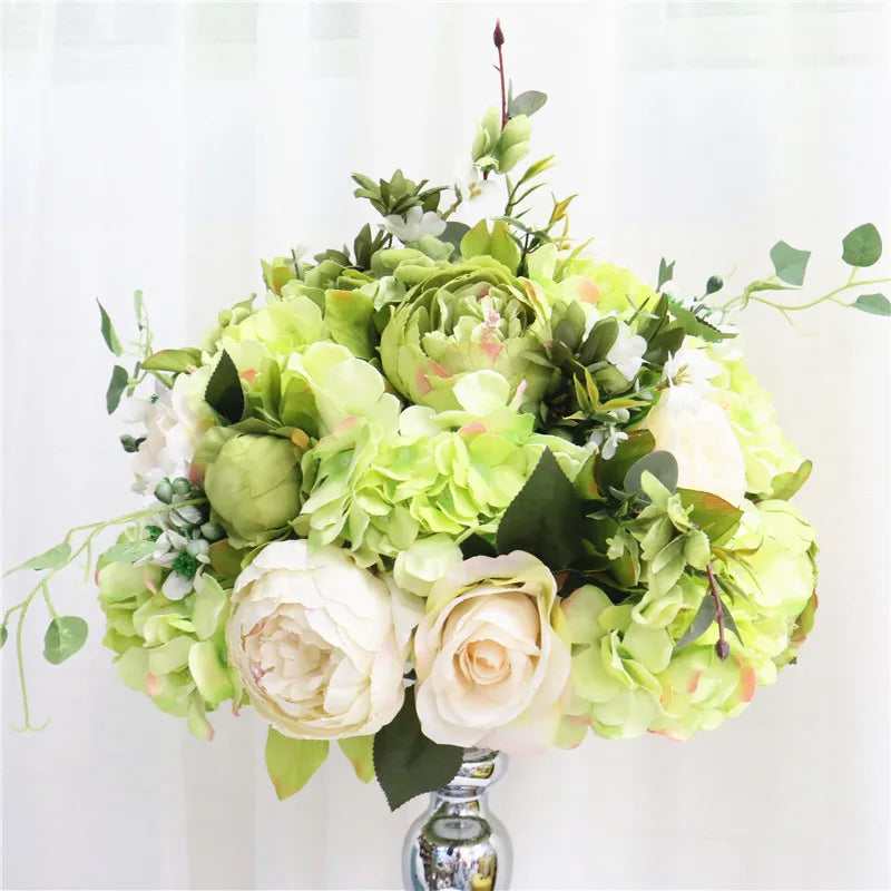 Silk Floral Ball Centerpieces — 35cm, 45cm & 50cm, Multiple Colors and Designs
