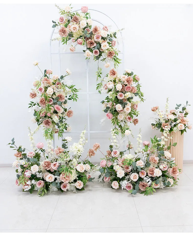 Romantic Blush Garden Wedding Floral Arrangements