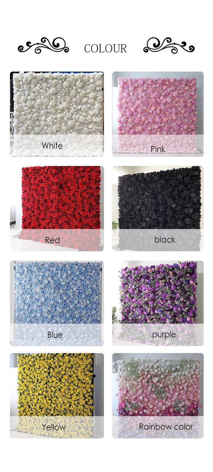 Luxury Rose Floral Wall Backdrop Event Decor