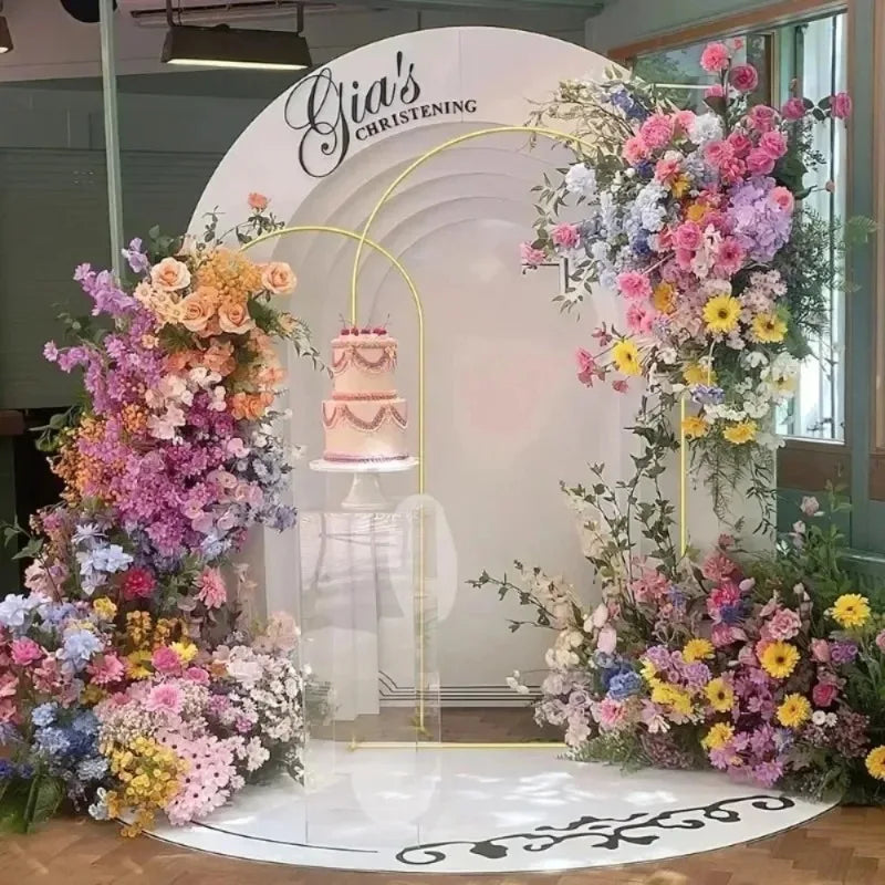 Gold Wedding Arch Stand Event Backdrop Frame