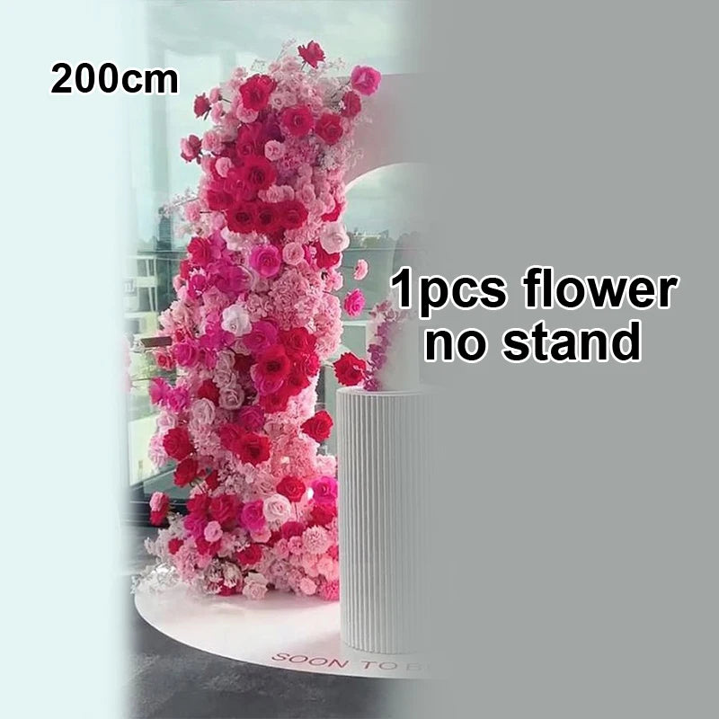 Rose Flower Row Wedding Table Runner Decoration