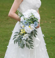 Cascading Bridal Wedding Bouquet - Blue, Terracotta or White