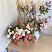 Silk Chrysanthemum Ball Flower Stem