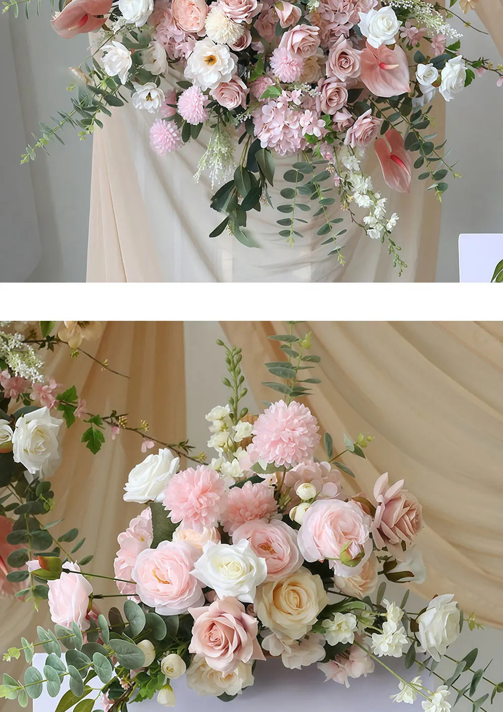 Romantic Pastel Floral Arrangement Set