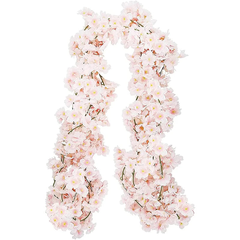 Silk Sakura Blossom Garland Wall Decor Vine