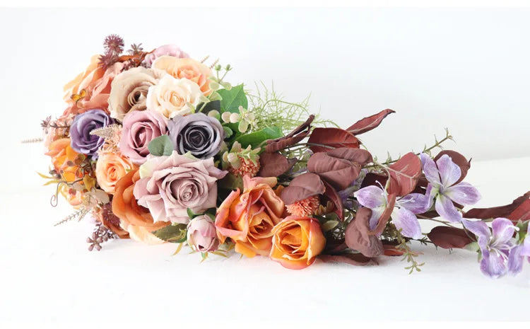 Orange Rose Bridal Wedding Bouquet