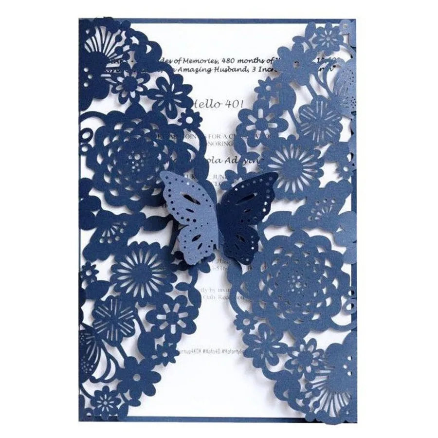 25/50piece Festival Party Invitation Letter Laser Hollow European Invi