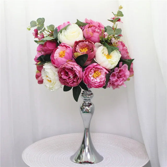 Silk Floral Ball Centerpieces — 35cm, 45cm & 50cm, Multiple Colors and Designs