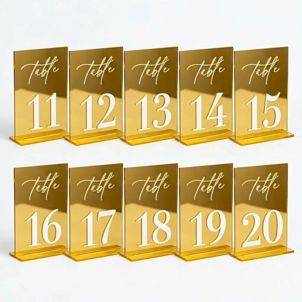 Gold Acrylic Table Numbers