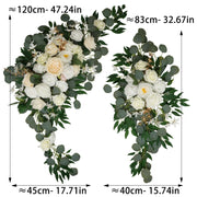 Premium Wedding Arch Flower Swag Decoration Set