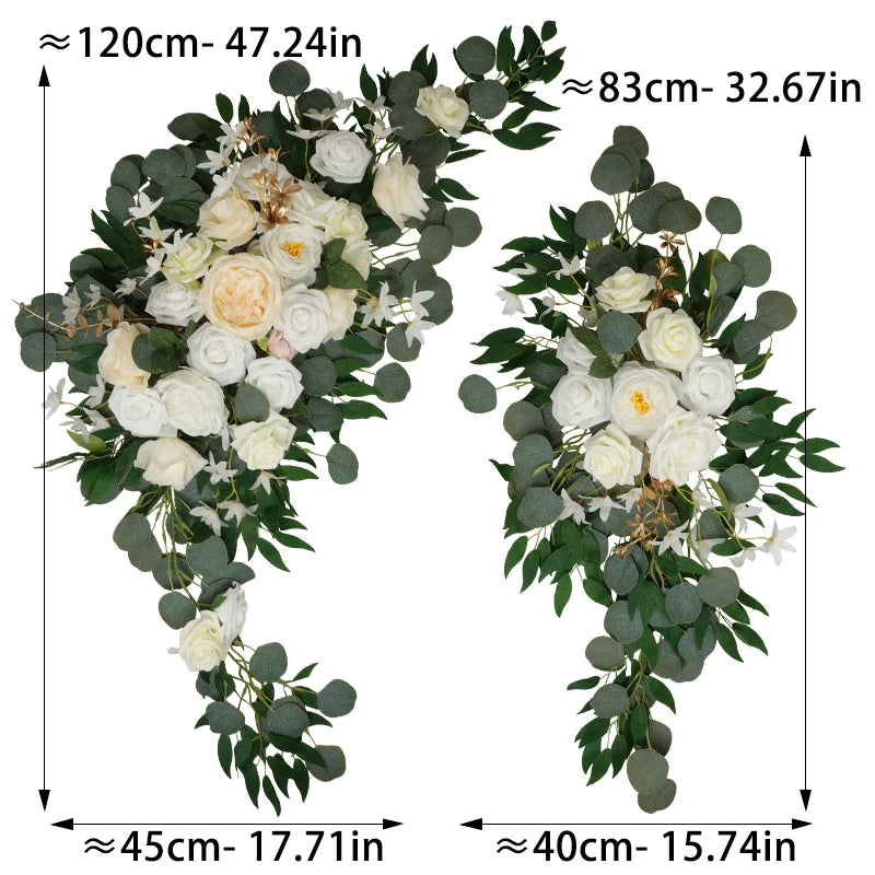 Premium Wedding Arch Flower Swag Decoration Set