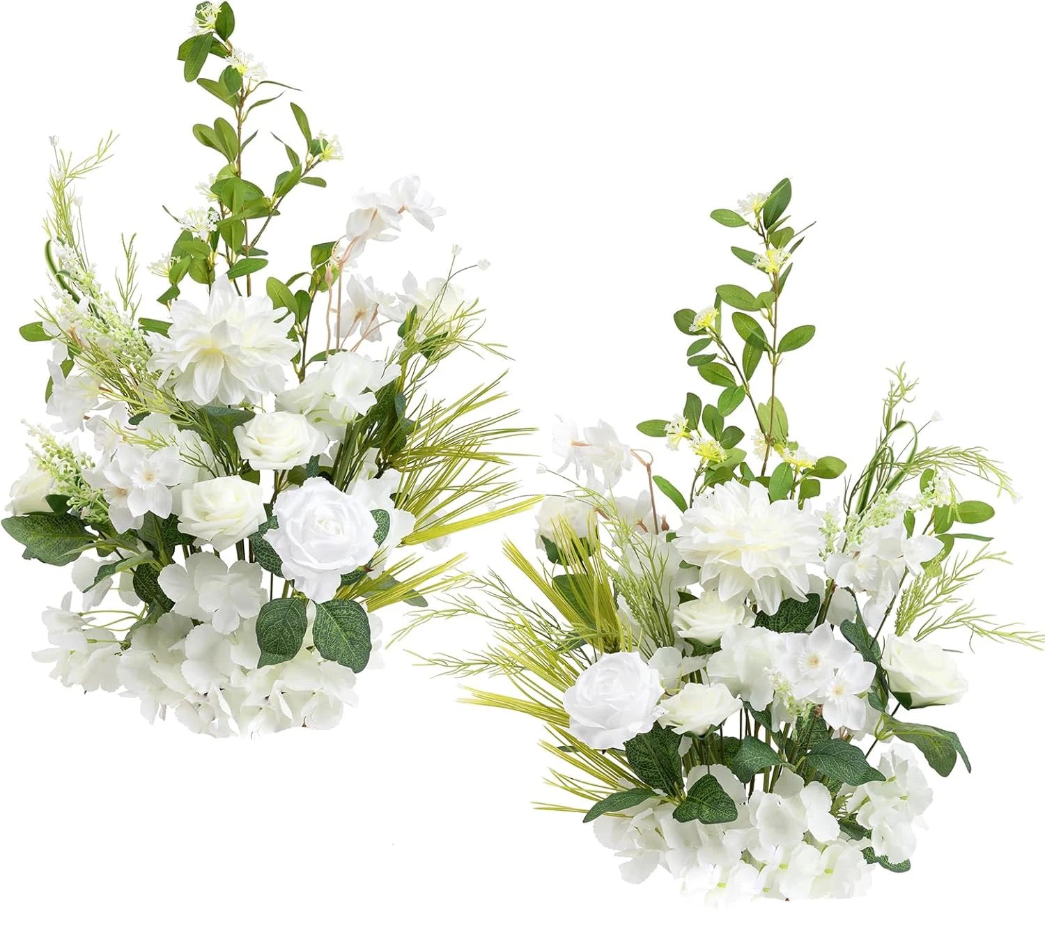 Premium White Green Floral Centerpiece Wedding Decor