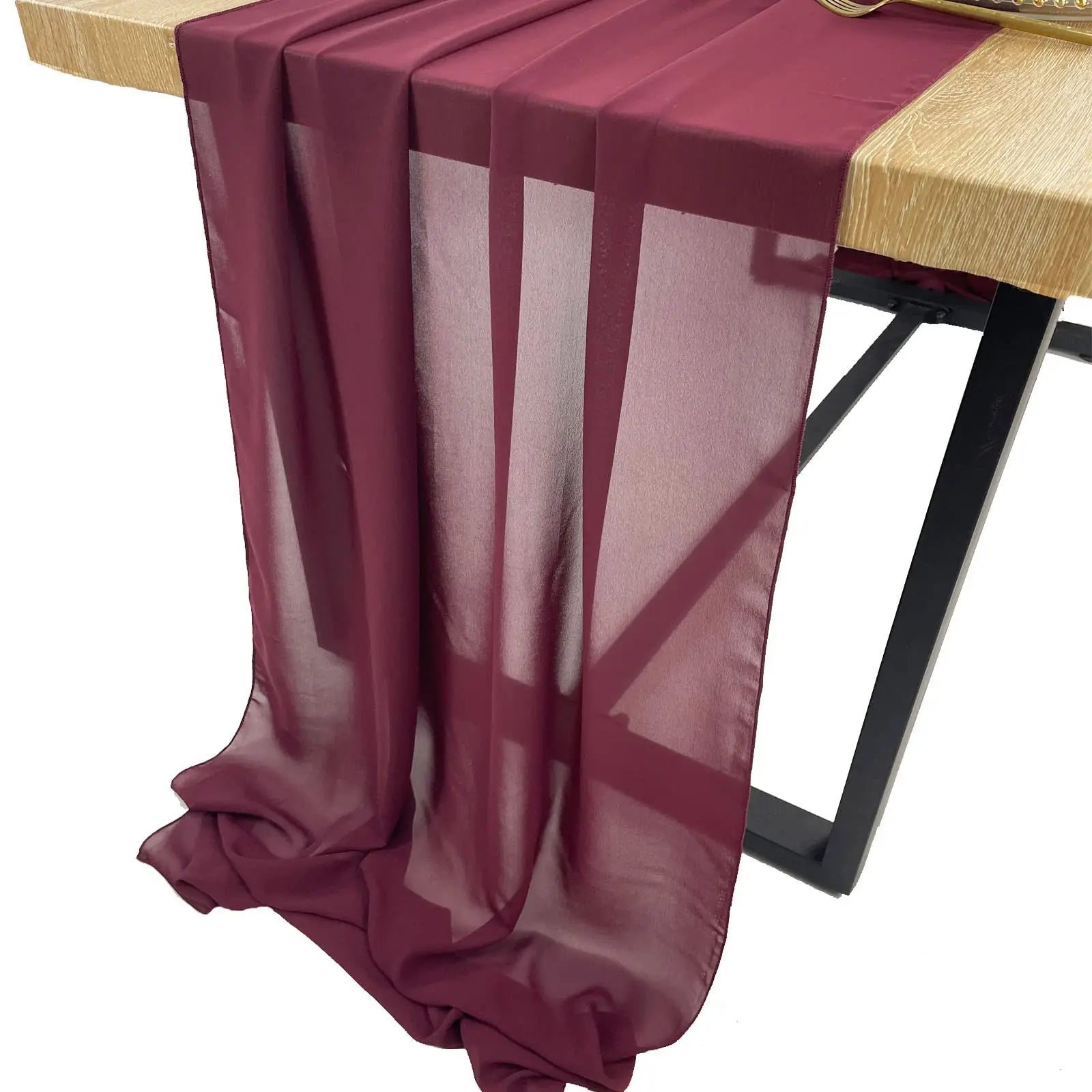 Soft Chiffon Table Runner Elegant Party Decor