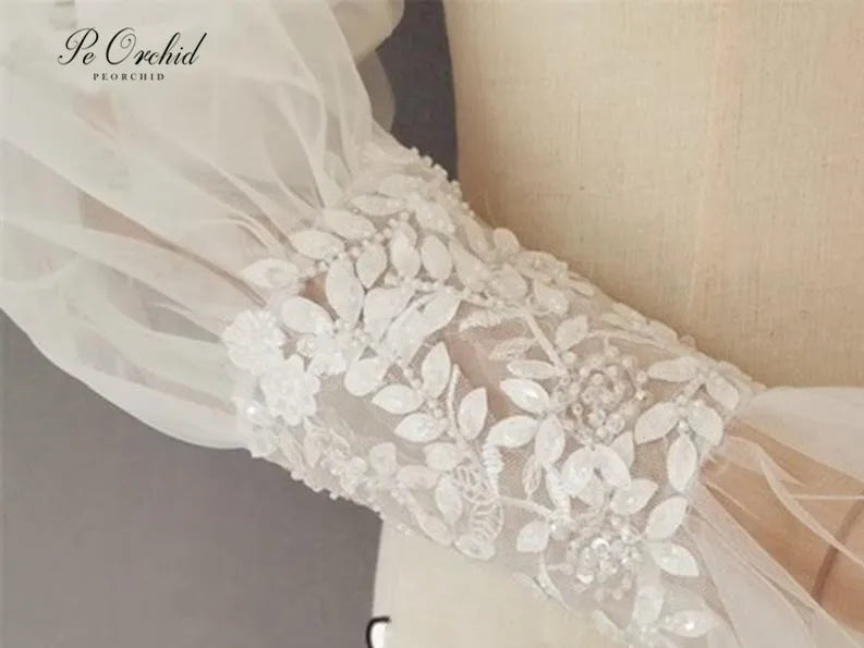 Elegant Sheer Bridal Sleeve Gloves