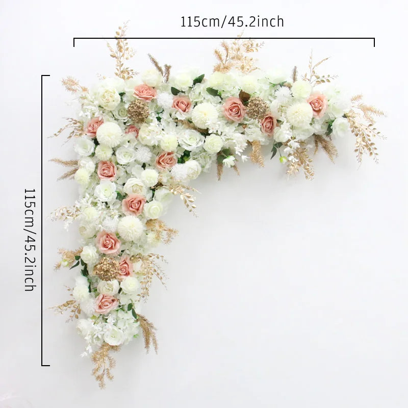 Boho Rose & Hydrangea Wedding Floral Arrangement – 4 Colors