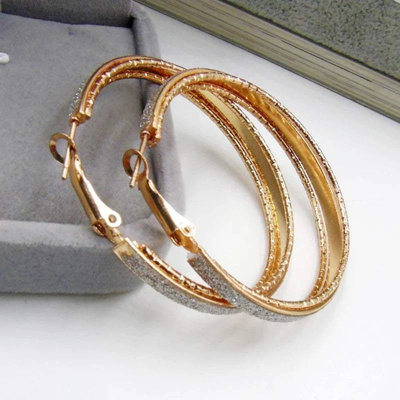 Big Hoop Earrings For Women Men Luxury Brincos Jewelry Gold Round Larg
