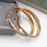 Big Hoop Earrings For Women Men Luxury Brincos Jewelry Gold Round Larg