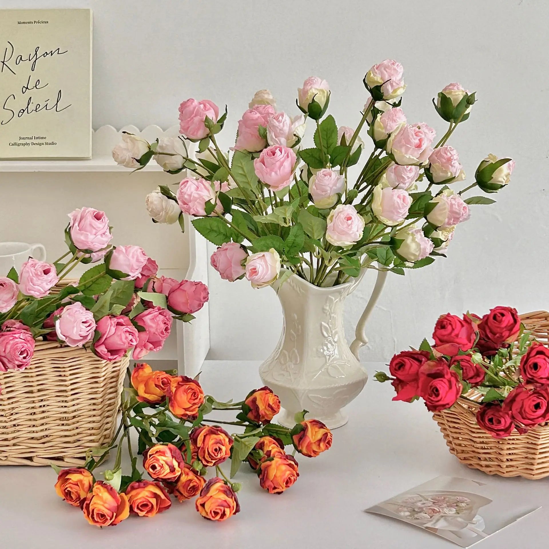 Vintage Silk Rose Wedding Bouquet