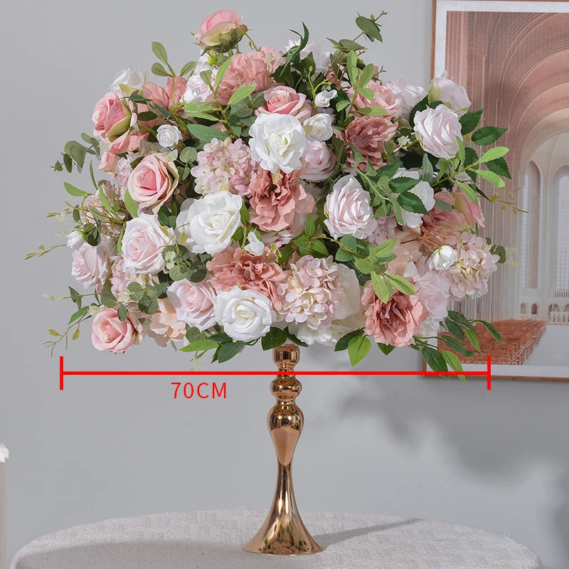 Deep Pink and White Floral Wedding Centerpiece Set