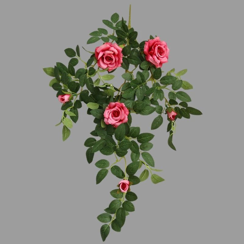 Artificial Cascading Rose & Greenery Garland