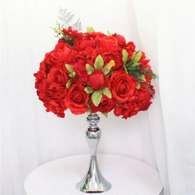 Silk Floral Ball Centerpieces — 35cm, 45cm & 50cm, Multiple Colors and Designs